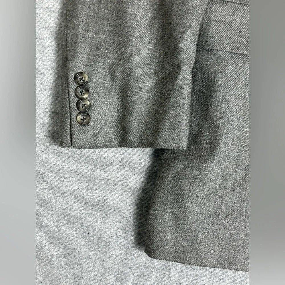 Loro Piana Italy Nordstrom Blazer Mens 42R Gray Two Button 100% Cashmere